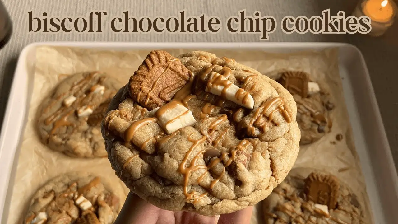 Soft Gooey Biscoff Chocolate Chip Cookies ♡ Bake With Me